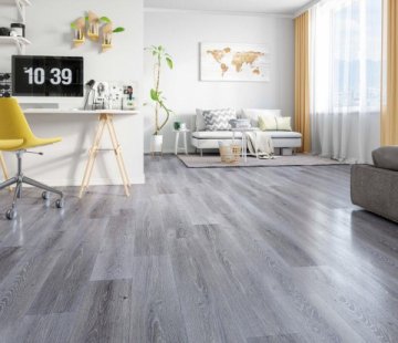 Кварцевый плинтус Fargo Comfort 379-1 Дуб Серый Иней