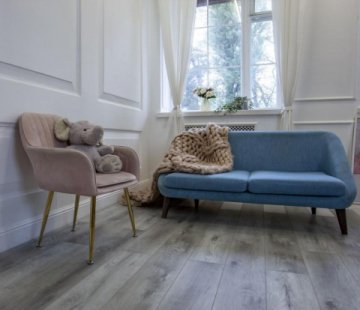 Кварцвиниловый SPC ламинат Damy Floor Family TCM369-28 Дуб рустикальный серый