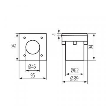 Грунтовый светильник Kanlux GORDO N 1W CW-L-SR 18192