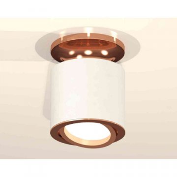 Комплект накладного светильника Ambrella light Techno Spot XS7401140 SWH/PPG белый песок/золото розовое полированное (N7930, C7401, N7005)