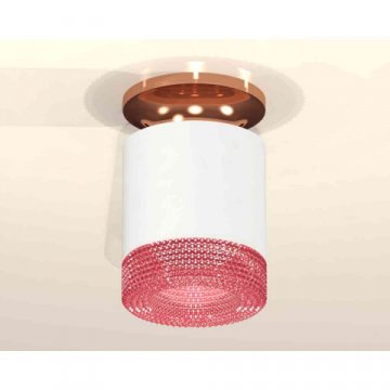 Комплект накладного светильника Ambrella light Techno Spot XS7401143 SWH/PPG/PI белый песок/золото розовое полированное/розовый (N7930, C7401, N7193)