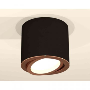 Комплект накладного светильника Ambrella light Techno Spot XS7402004 SBK/PPG черный песок/золото розовое полированное (C7402, N7005)