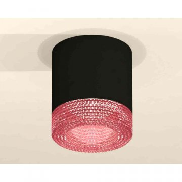 Комплект накладного светильника Ambrella light Techno Spot XS7402012 SBK/PI черный песок/розовый (C7402, N7193)