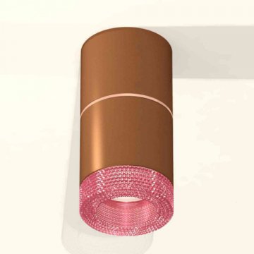 Комплект накладного светильника Ambrella light Techno Spot XS7404082 SCF/PI кофе песок/розовый (C7404, A2073, C7404, N7193)