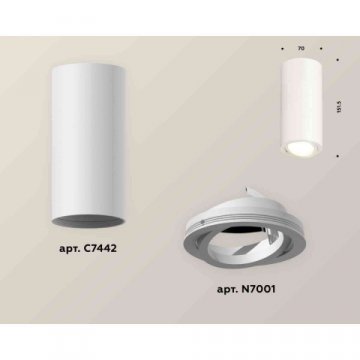 Комплект накладного светильника Ambrella light Techno Spot XS7442001 SWH белый песок (C7442, N7001)