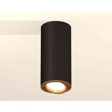 Комплект накладного светильника Ambrella light Techno Spot XS7443004 SBK/PYG черный песок/золото желтое полированное (C7443, N7004)
