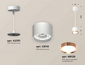 Комплект подвесного светильника Ambrella light Techno Spot XP (A2331, C8110, N8126) XP8110012