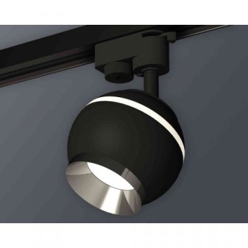 Комплект трекового светильника Ambrella light Track System XT1102003 SBK/PSL черный песок/серебро полированное (A2521, C1102, N7032)