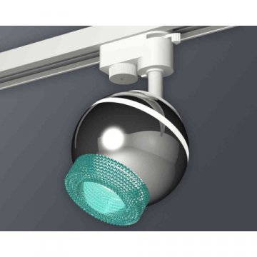 Комплект трекового светильника Ambrella light Track System XT1104004 PSL/BL серебро полированное/голубой (A2520, C1104, N7194)