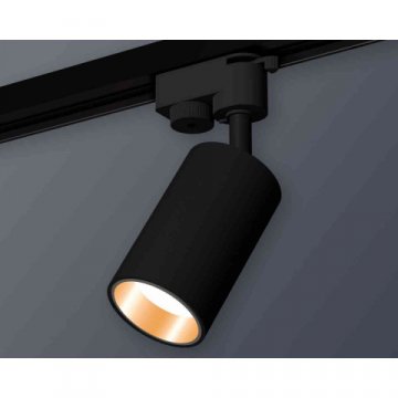 Комплект трекового светильника Ambrella light Track System XT6323023 SBK/PYG черный песок/золото желтое полированное (A2521, C6323, N6113)