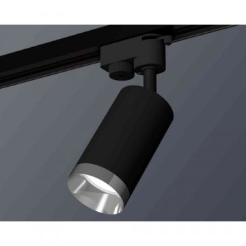 Комплект трекового светильника Ambrella light Track System XT6323062 SBK/PSL черный песок/серебро полированное (A2521, C6323, N6132)