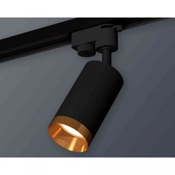 Комплект трекового светильника Ambrella light Track System XT6323064 SBK/PYG черный песок/золото желтое полированное (A2521, C6323, N6134)