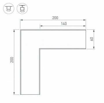 Коннектор L-образный Arlight SL-Line-6070 030141