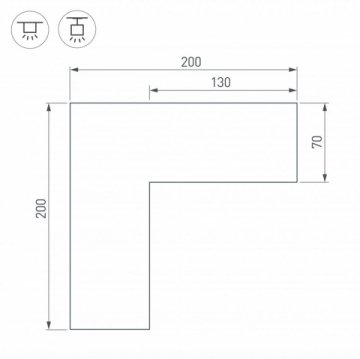 Коннектор L-образный внешний Arlight SL-Line-6070 030140
