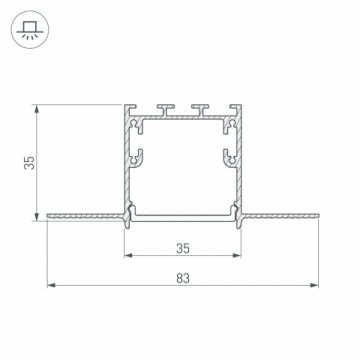 Коннектор L-образный внутренний Arlight SL-Linia32-Fantom 030095