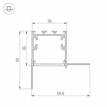 Коннектор L-образный внутренний Arlight SL-Linia32-Fantom-Edge 030100
