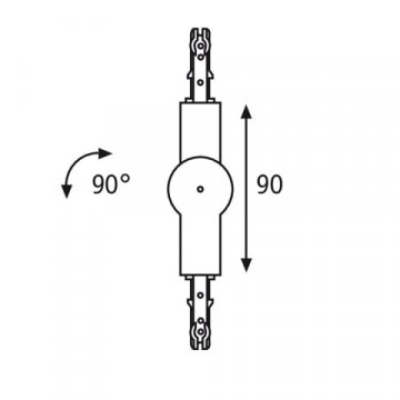 Коннектор поворотный Paulmann URail 96965