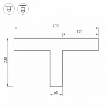 Коннектор T-образный Arlight SL-Line-6070 030142
