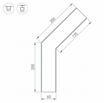 Коннектор угловой Arlight SL-Line-6070-135 030138