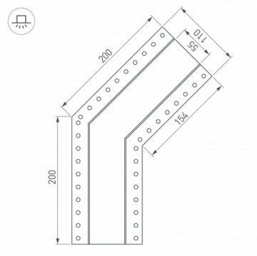 Коннектор угловой Arlight SL-Linia55-Fantom-135 030129