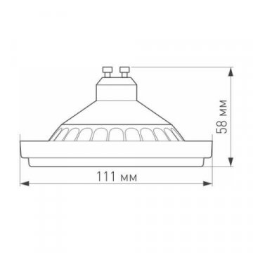 Лампа светодиодная диммируемая Arlight GU10 15W 4000K матовая AR111-Unit-GU10-15W-Dim Day4000 025624