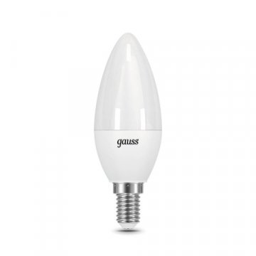 Лампа светодиодная диммируемая Gauss E14 7W 6500K матовая 103101307-S