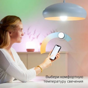 Лампа светодиодная диммируемая Gauss Smart Home E14 5W 2700-6500K матовая 1110112