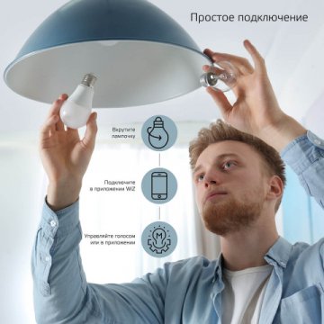 Лампа светодиодная диммируемая Gauss Smart Home E27 10W 2700-6500K RGBW матовая 1180112