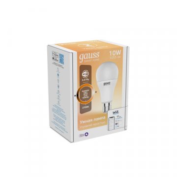 Лампа светодиодная диммируемая Gauss Smart Home E27 10W 2700K матовая 1070112