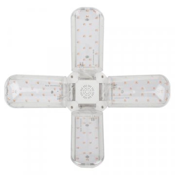 Лампа светодиодная для растений ЭРА E27 18W 2370K прозрачная Fito-36W-RB-E27-Fold Б0053289