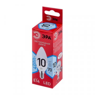 Лампа светодиодная ЭРА E14 10W 4000K матовая LED B35-10W-840-E14 R Б0049642