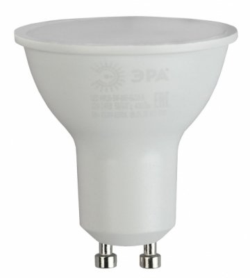 Лампа светодиодная ЭРА GU10 9W 4000K матовая LED MR16-9W-840-GU10 R Б0050692