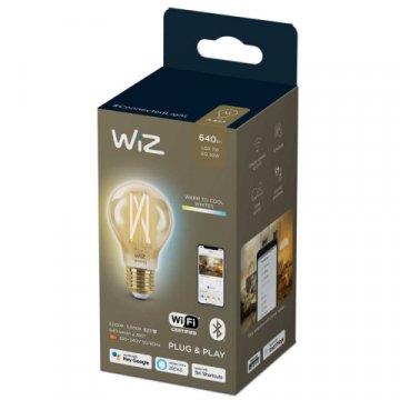 Лампа светодиодная филаментная диммируемая WiZ E27 7W 2700-6500K золотая Wi-Fi BLE50WA60E27920-50Amb1PF/6 929003017401