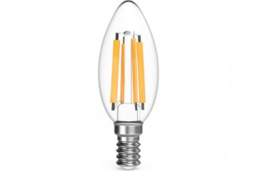 Лампа светодиодная филаментная Gauss E14 13W 4100K прозрачная 103801213