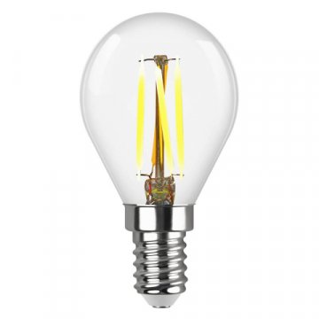 Лампа светодиодная филаментная REV G45 E14 5W 4000K DECO Premium холодный свет шар 32358 7