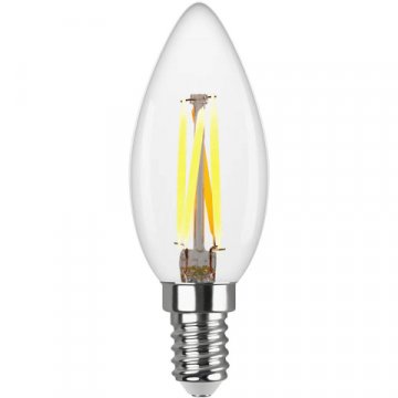 Лампа светодиодная филаментная REV С37 E14 5W 4000K DECO Premium холодный свет свеча 32360 0