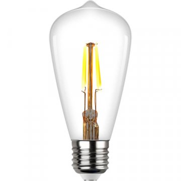 Лампа светодиодная филаментная REV VINTAGE ST64 E27 5W DECO Premium теплый свет груша 32435 5