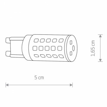 Лампа светодиодная G9 4W 3000K прозрачная 7503