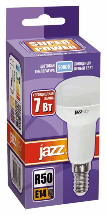 Лампа светодиодная Jazzway E14 7W 5000K матовая 1033635
