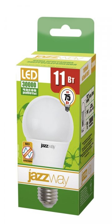 Лампа светодиодная Jazzway E27 11W 3000K матовая 1033208