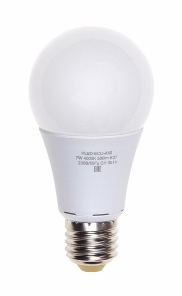 Лампа светодиодная Jazzway E27 7W 4000K матовая 1033185