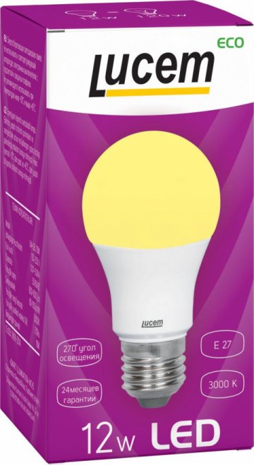Лампа светодиодная Lucem E27 12W 4000K матовая FLLBL122740L