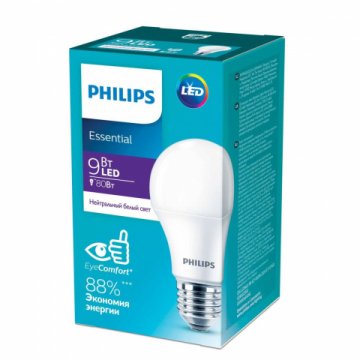 Лампа светодиодная Philips E27 9W 4000K матовая 929002299387