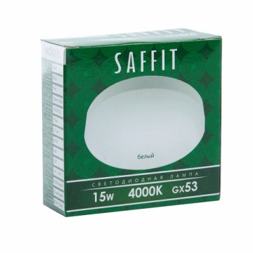 Лампа светодиодная Saffit GX53 15W 4000K белая SBGX5315 55192