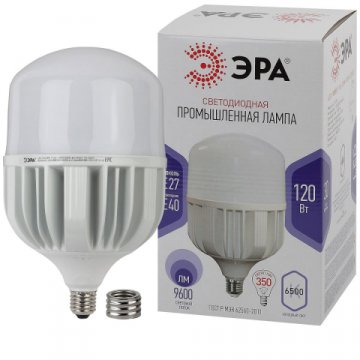 Лампа светодиодная сверхмощная ЭРА E27/E40 120W 6500K матовая LED POWER T160-120W-6500-E27/E40 Б0051794