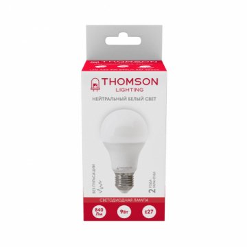 Лампа светодиодная Thomson E27 9W 4000K груша матовая TH-B2004