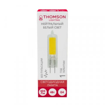 Лампа светодиодная Thomson G4 4W 4000K прозрачная TH-B4201