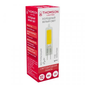 Лампа светодиодная Thomson G4 4W 6500K прозрачная TH-B4219