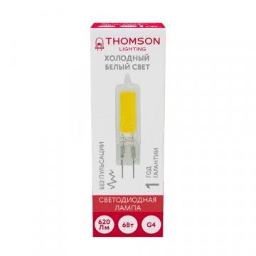 Лампа светодиодная Thomson G4 6W 6500K прозрачная TH-B4221
