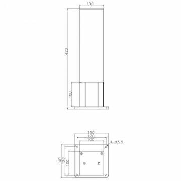 Ландшафтный светильник Deko-Light Socket Tower Puka Mana 733066